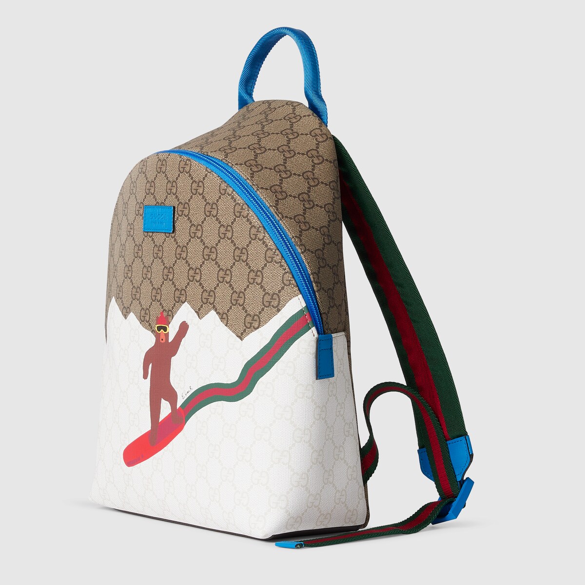 Children's printed GG backpack in beige and brown GG Supreme - thumbnail 3