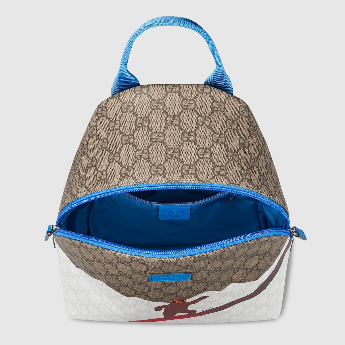 Children's printed GG backpack in beige and brown GG Supreme - thumbnail 2