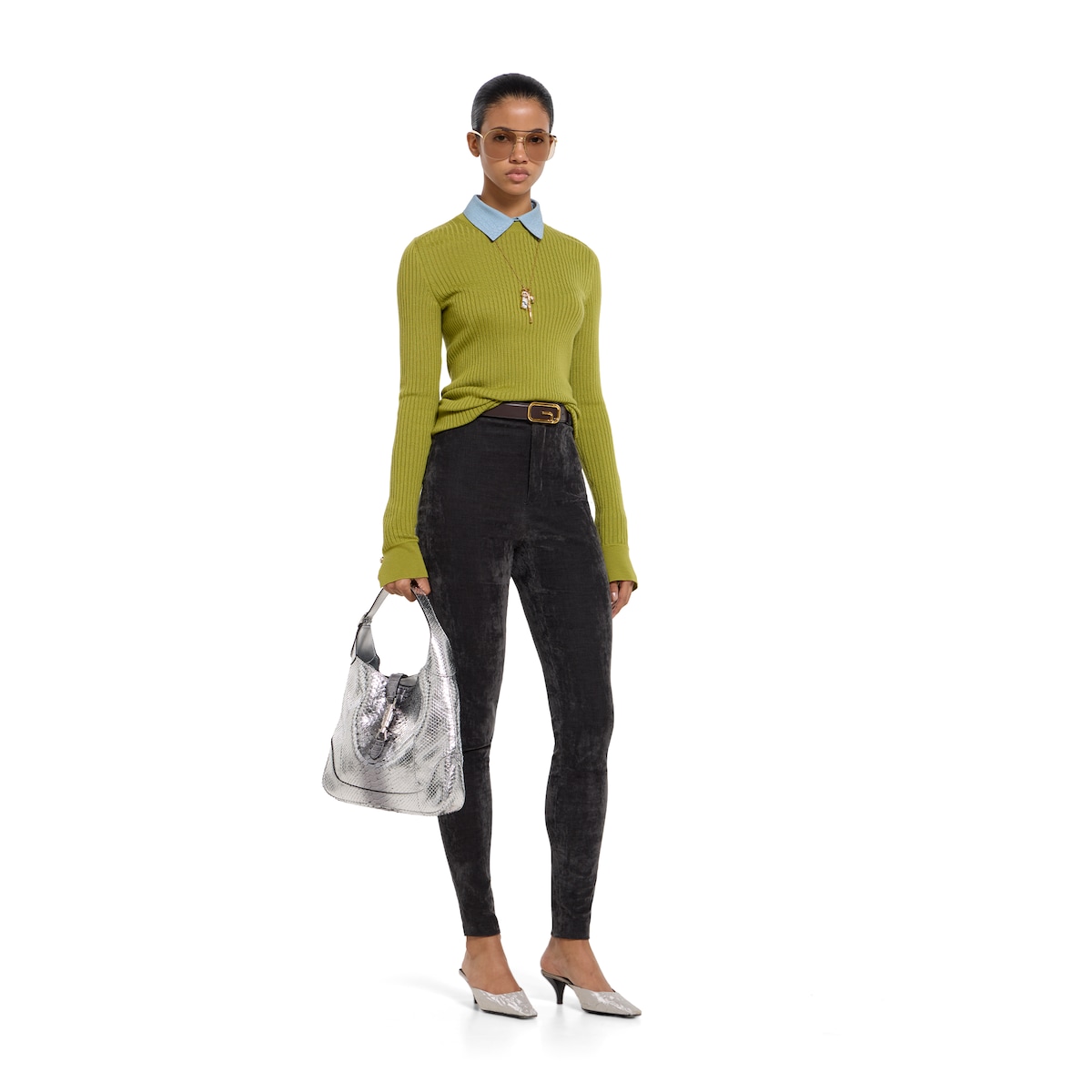 Interlocking Jacquard Silk Shirt