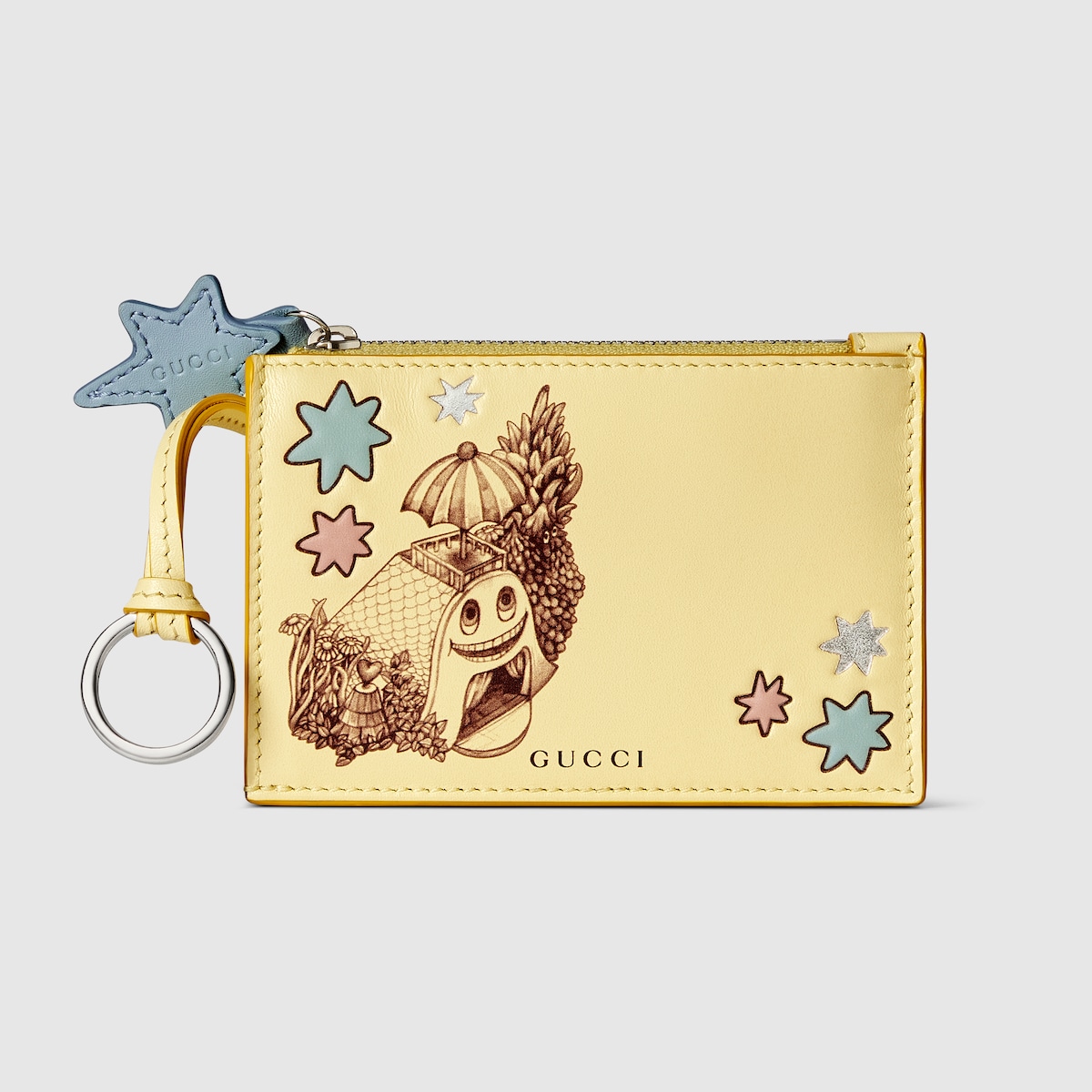 小物 GUCCI Yuko Higuchi key pouch in yellow leather | GUCCI® JP