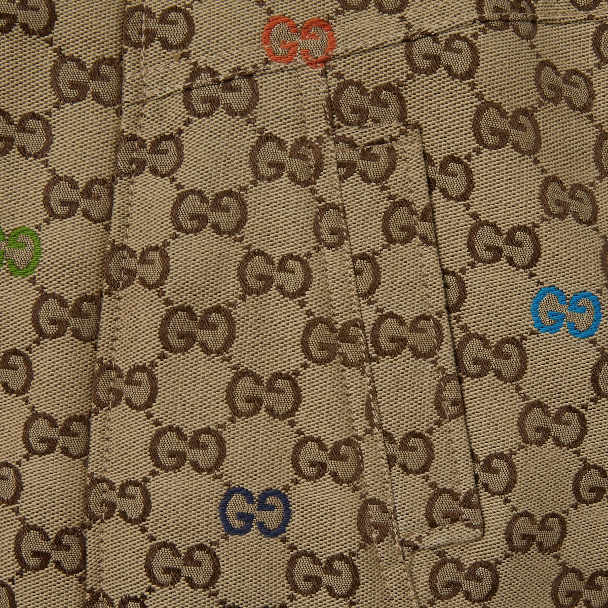 Children's padded GG canvas coat in beige and brown - thumbnail 2