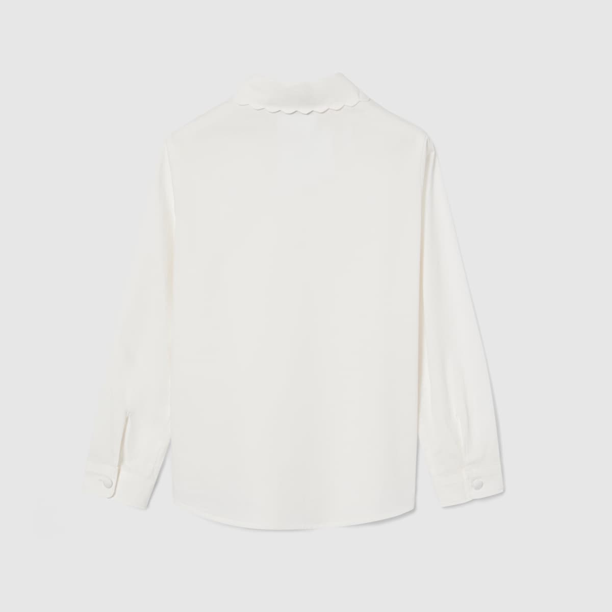 Children's cotton shirt in white - thumbnail 3