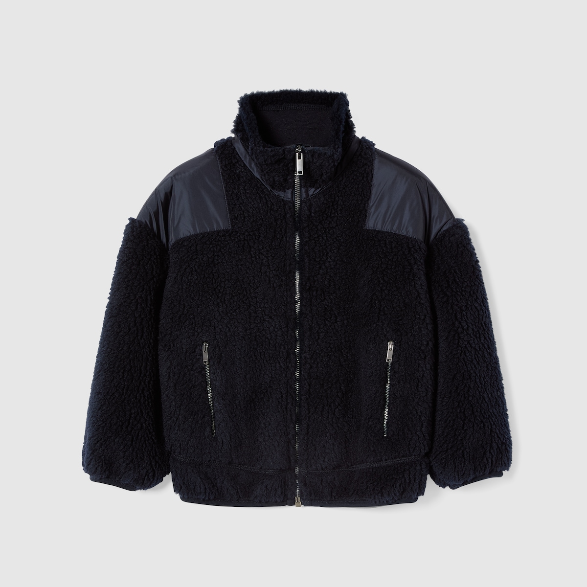 Children's GG fuzzy fabric jacket in dark blue - thumbnail 4