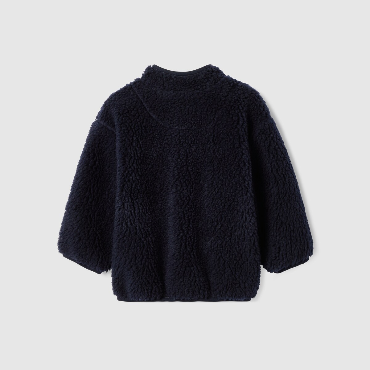 Baby GG fuzzy fabric jacket in dark blue