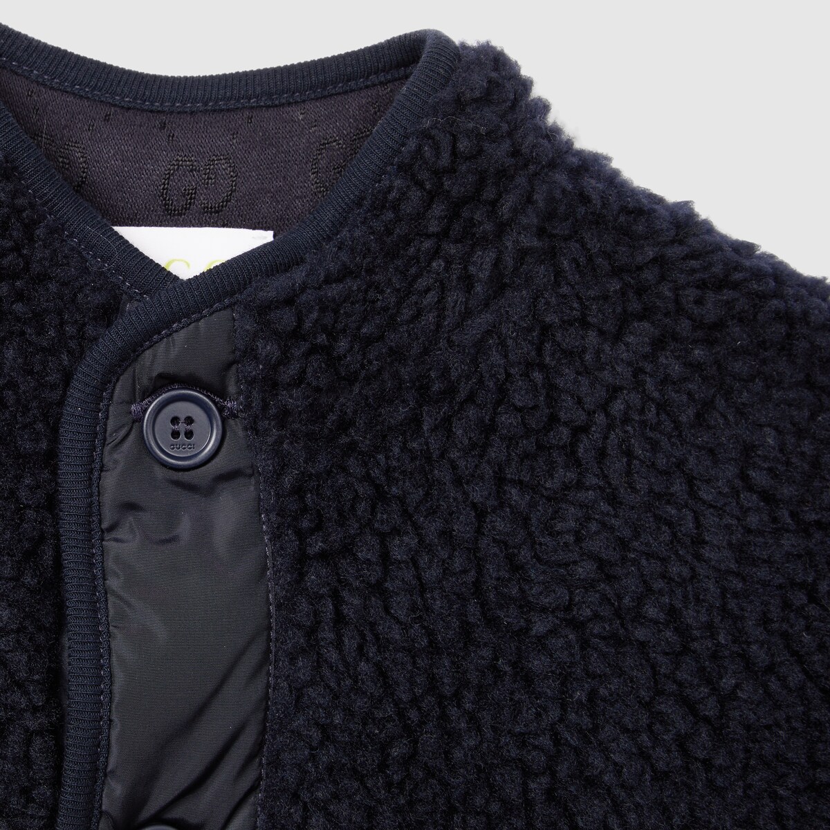 Baby GG fuzzy fabric jacket in dark blue - thumbnail 2