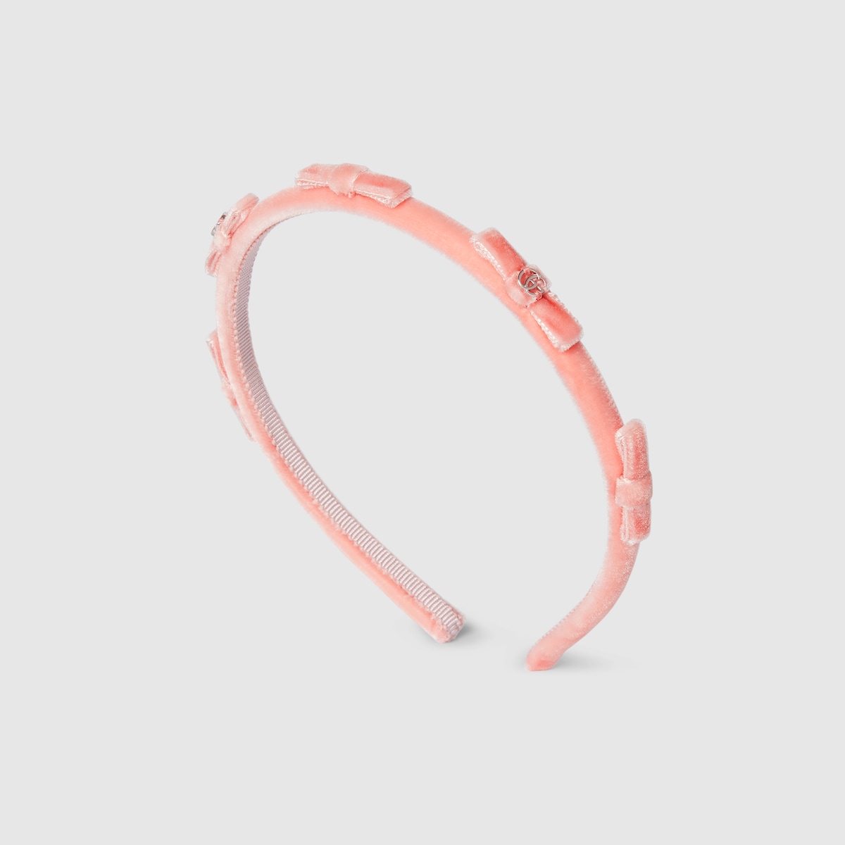 Children's headband with Double G in light pink - thumbnail 2