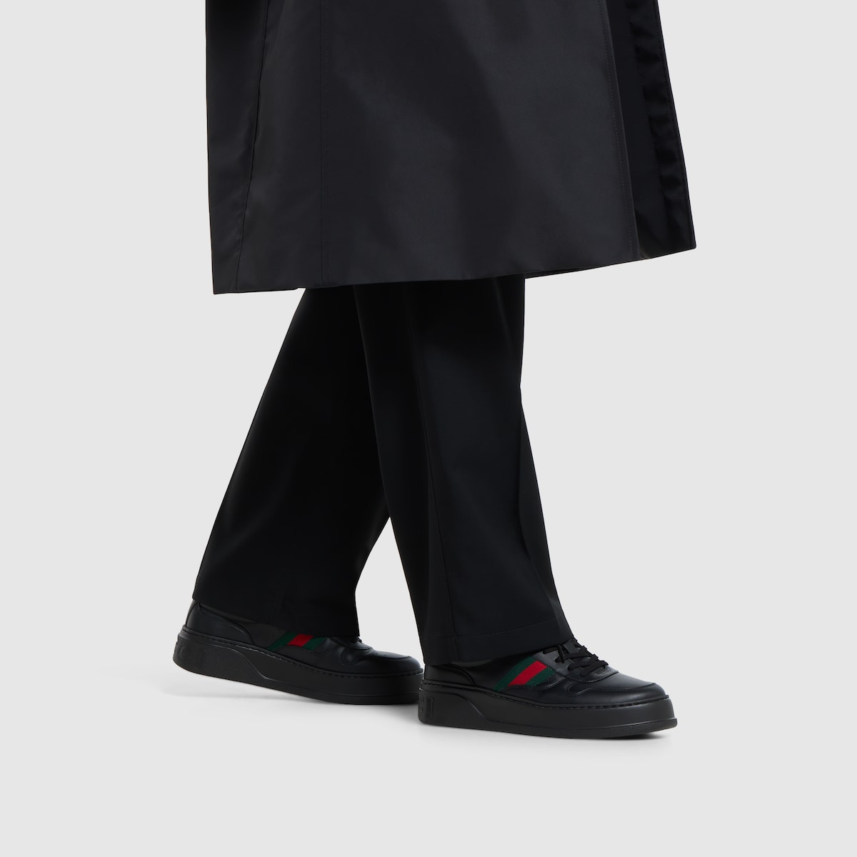 メンズ チャンキースニーカー ・ブラック レザー | GUCCI公式