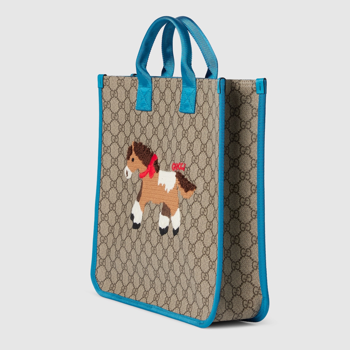 Children's GG tote bag in beige and brown GG Supreme - thumbnail 3