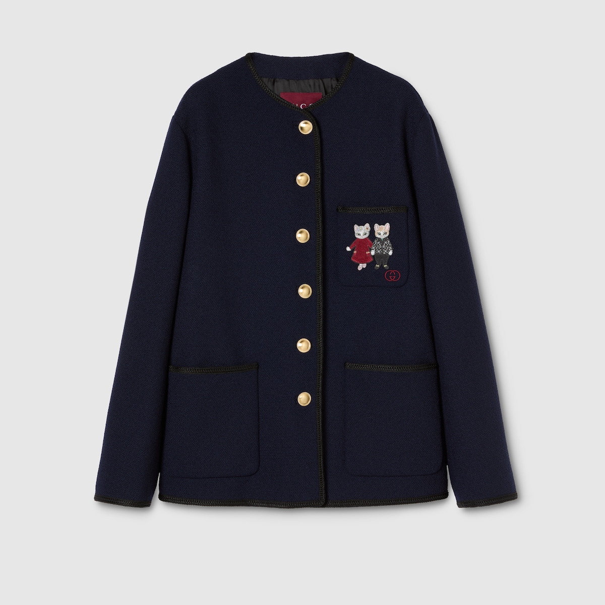 日本限定 ヒグチユウコ ツイード ジャケット ・ダークブルー | GUCCI公式