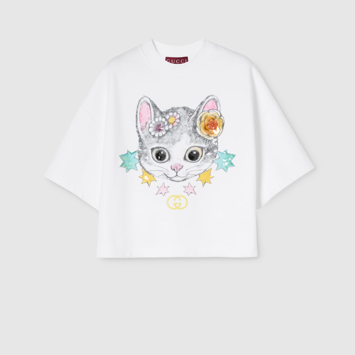 日本限定 ヒグチユウコ クロップド Tシャツ ・ホワイト | GUCCI公式