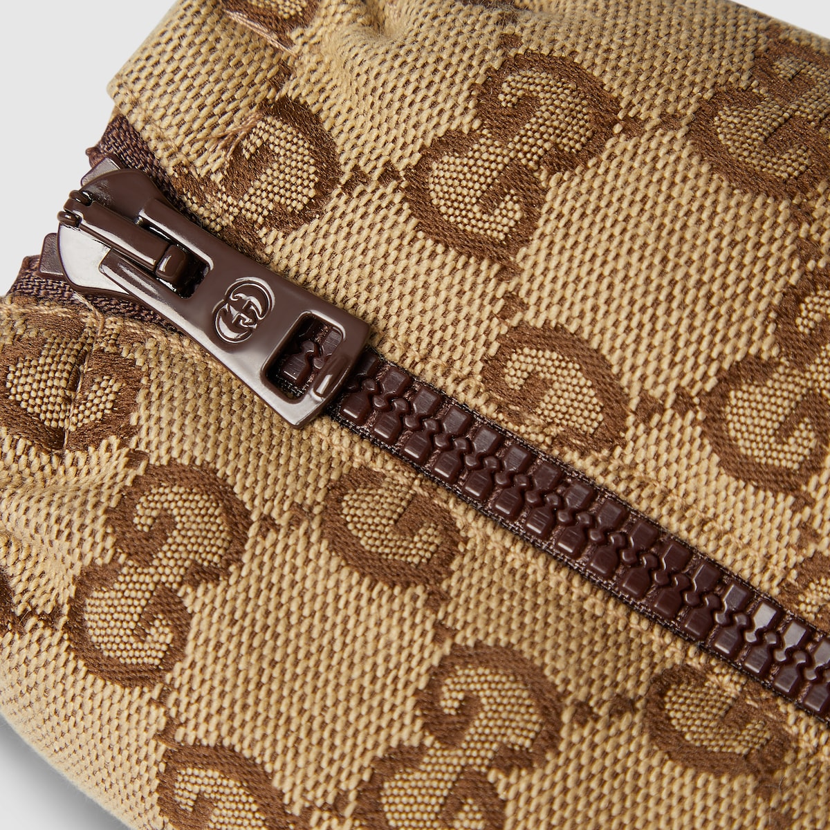 Padded GG canvas mittens in beige and brown