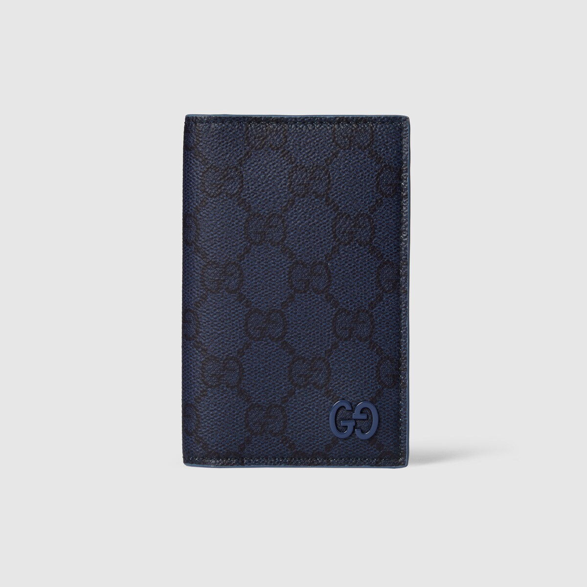Bordeaux interior GG long card case in dark blue GG Supreme - thumbnail 4