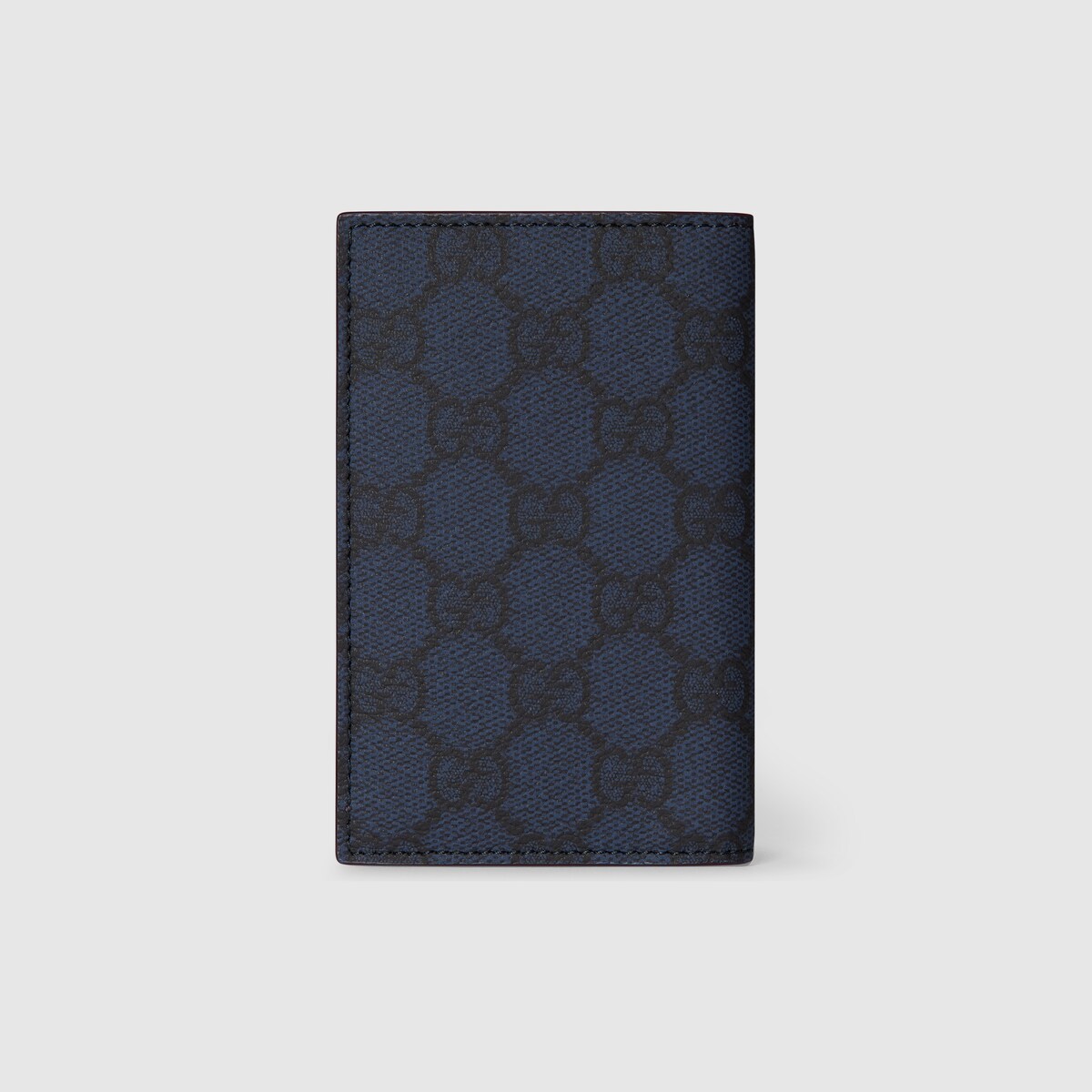Bordeaux interior GG long card case in dark blue GG Supreme - thumbnail 3