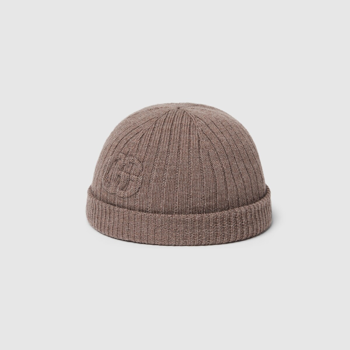 Gucci Beanie Knit Cap Logo Bicolor M Brown GY03 MQ OH Gucci - Logo-Jacquard Wool Beanie - Brown Gucci main image 2