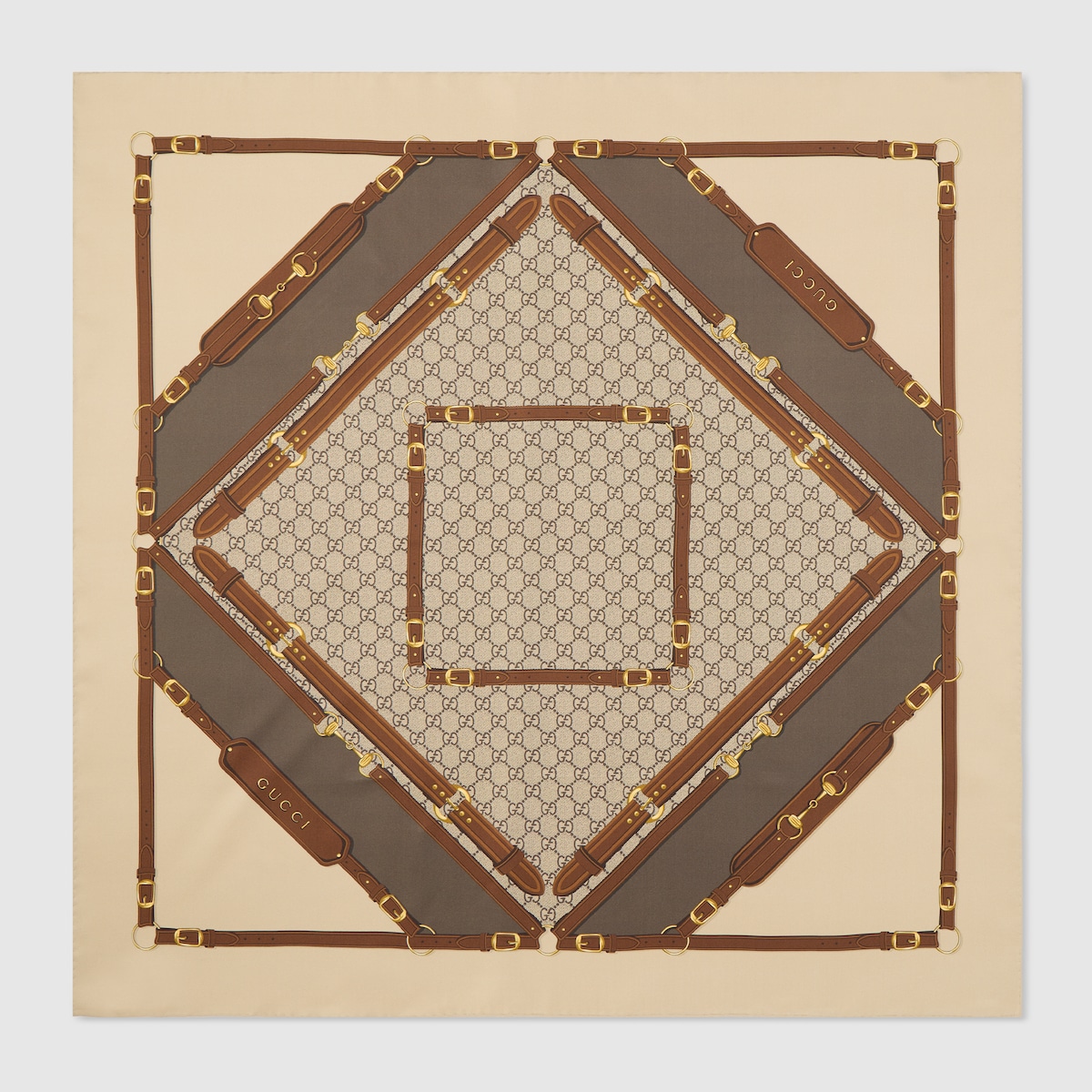 GUCCI シルクドレス　シャンパンゴールド　40 GUCCI シルクドレスシャンパンゴールド40