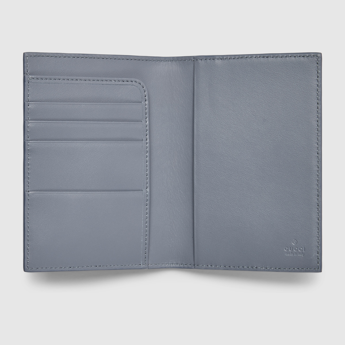 Blue interior GG passport case in dark blue GG Supreme - thumbnail 4