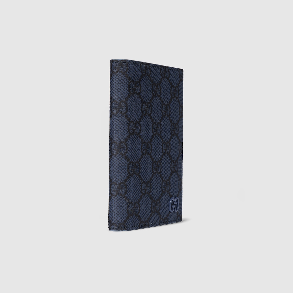 Blue interior GG passport case in dark blue GG Supreme - thumbnail 2