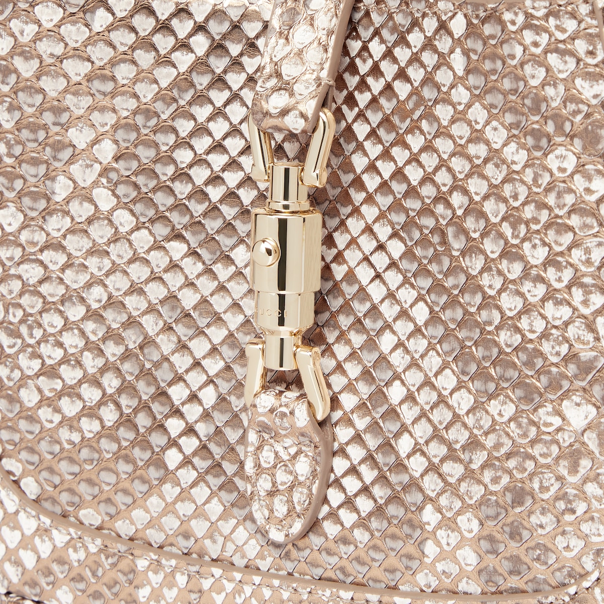 Gucci Jackie 1961 Mini-Tasche aus Pythonleder in metallic-gold | GUCCI® DE