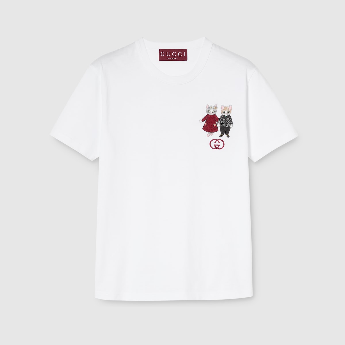 GUCCI トップス　タグ付き GUCCI ロゴ オーバーサイズ コットン Tシャツ ・ブラック コットン