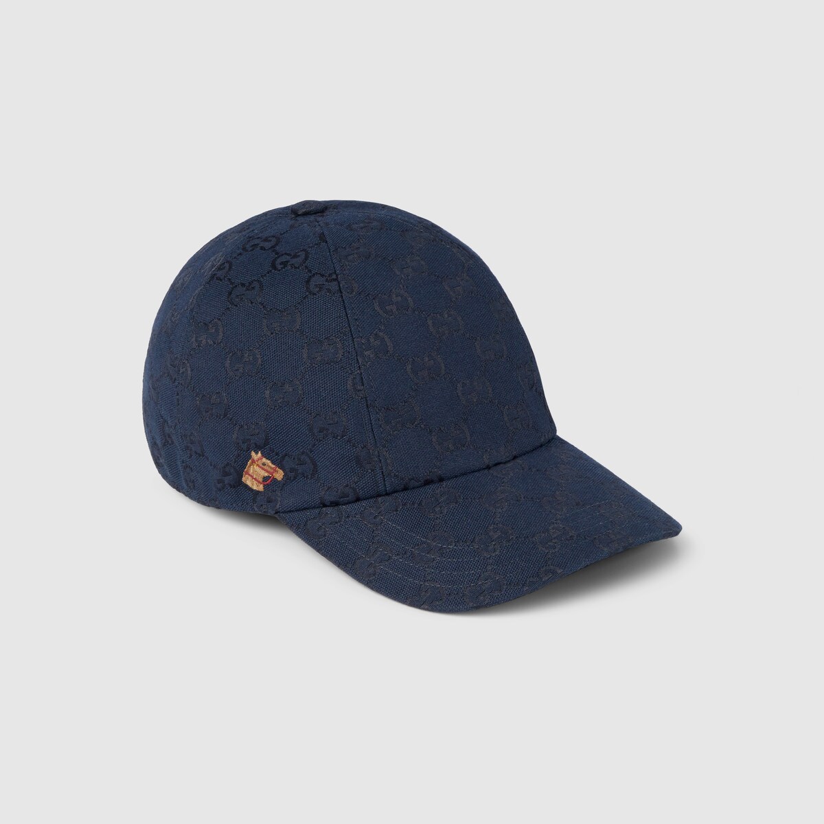 GG canvas baseball hat in dark blue - thumbnail 4