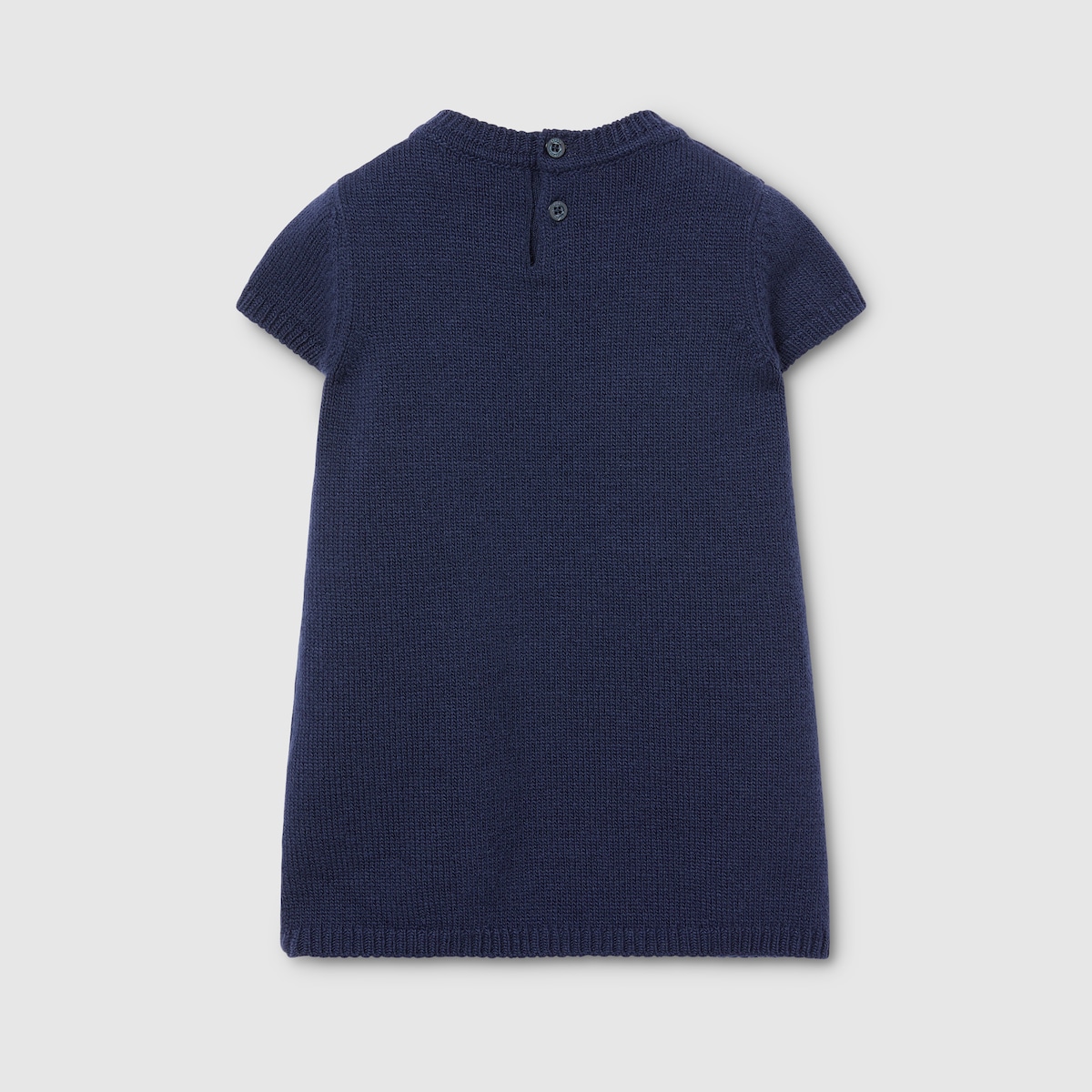 Baby wool dress in dark blue - thumbnail 4