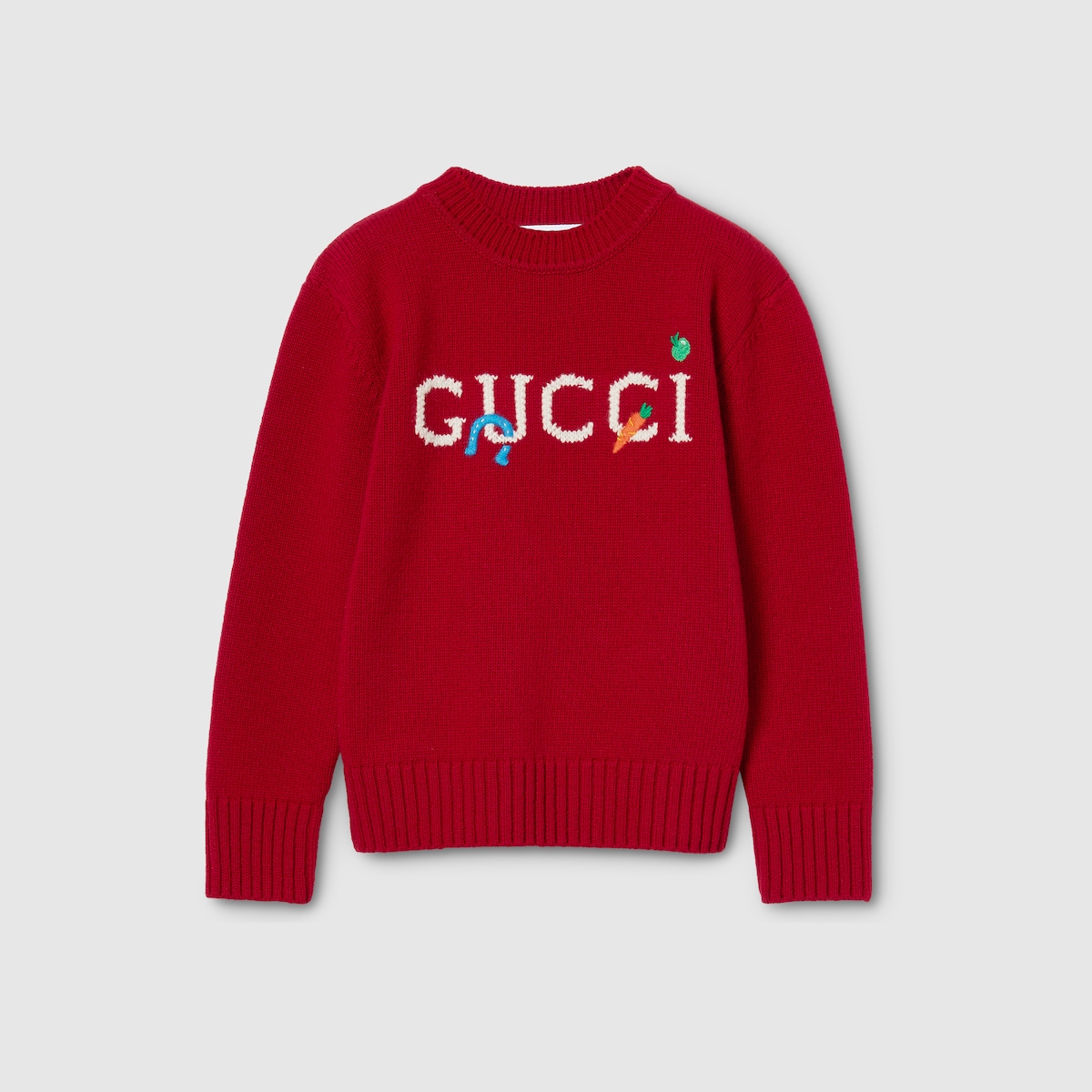 Children's wool sweater in red