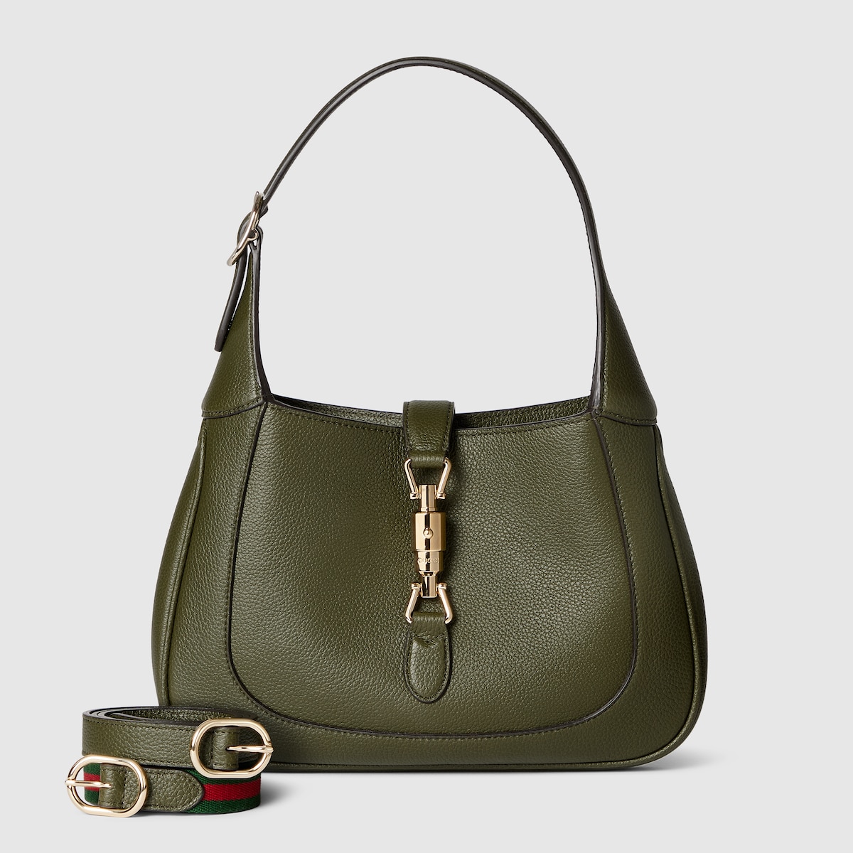Gucci Jackie 1961 medium bag in forest green leather | GUCCI® US