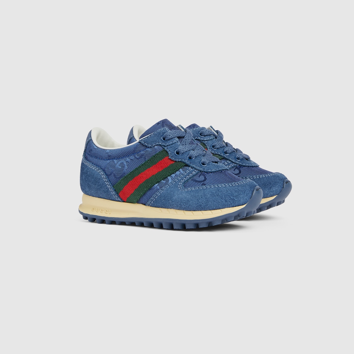 Toddler Gucci Re-Motion sneakers in blue GG nylon and suede - thumbnail 5