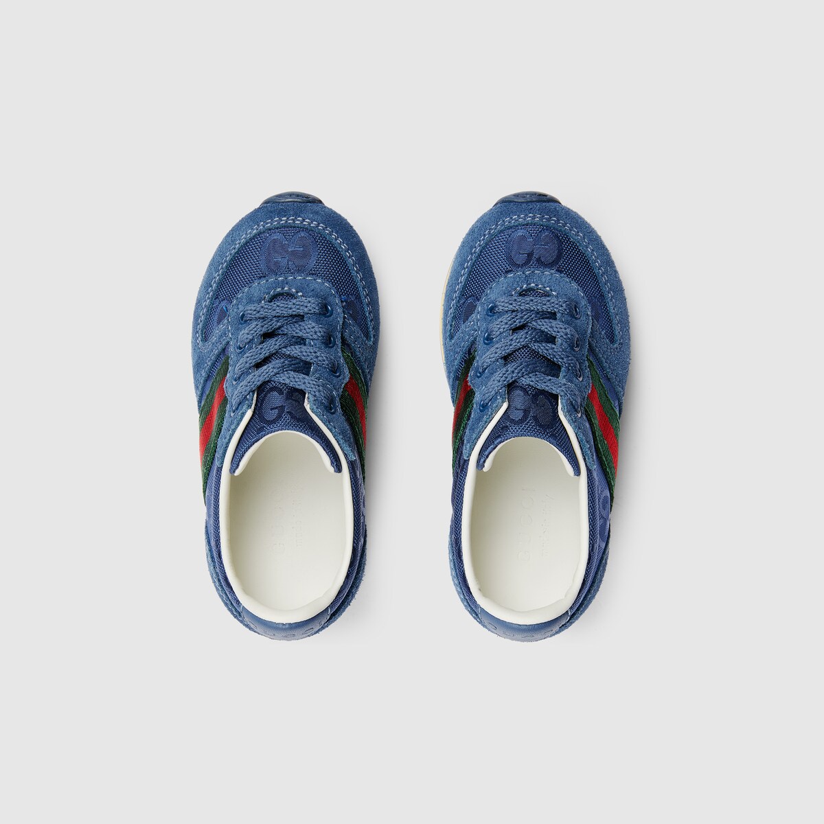 Toddler Gucci Re-Motion sneakers in blue GG nylon and suede - thumbnail 2