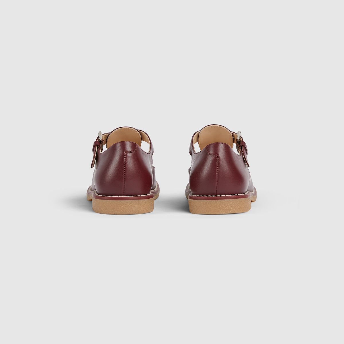 Children's moccasin with Horsebit in bordeaux leather - thumbnail 5