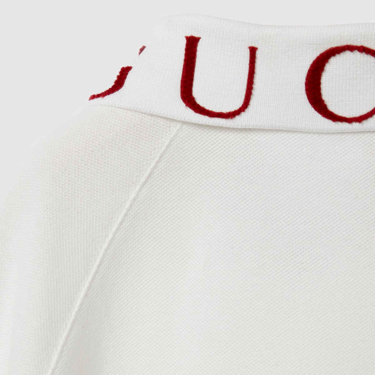Children's stretch cotton polo shirt in white | GUCCI® US