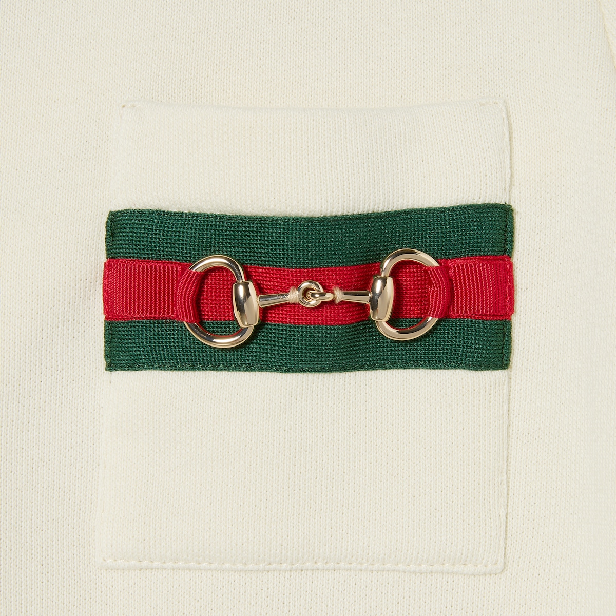 Children's cotton dress with Horsebit in white