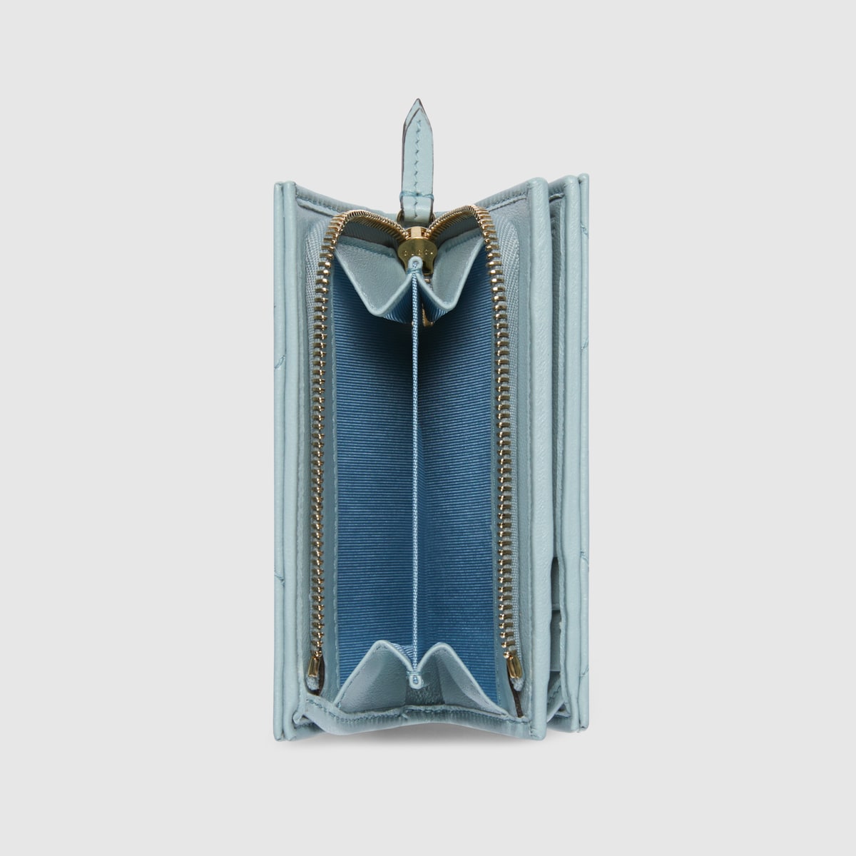 ダブルG ウォレット ・ライトブルー レザー | GUCCI公式