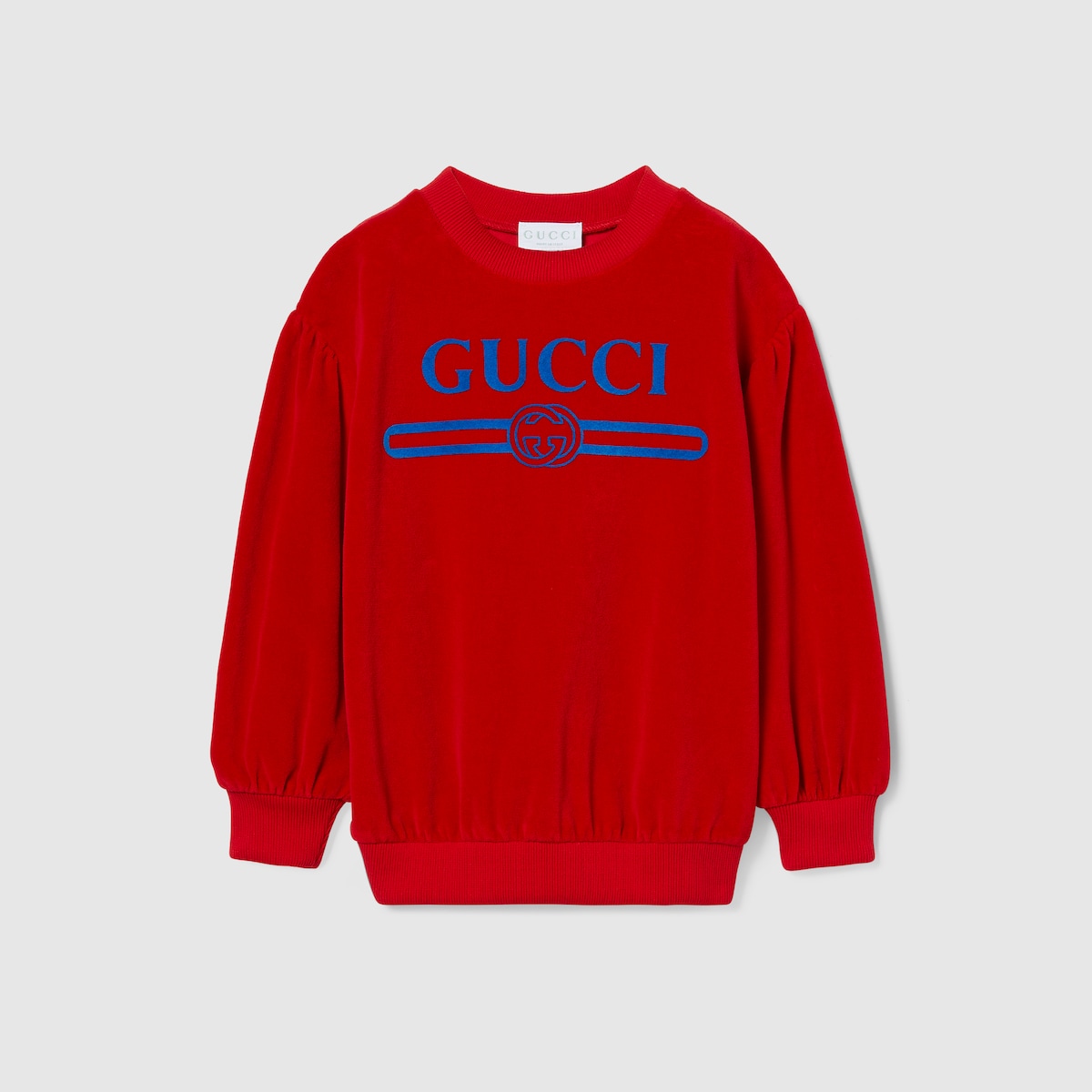 Children's chenille sweatshirt in red - thumbnail 2