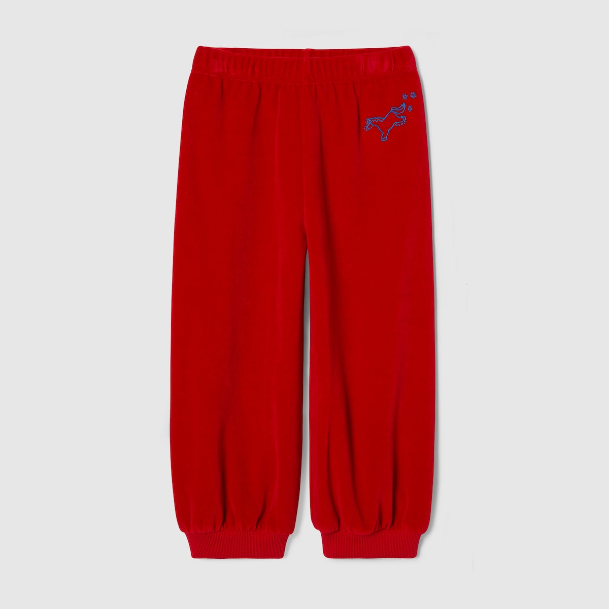 Children's chenille jogging pants in red - thumbnail 2
