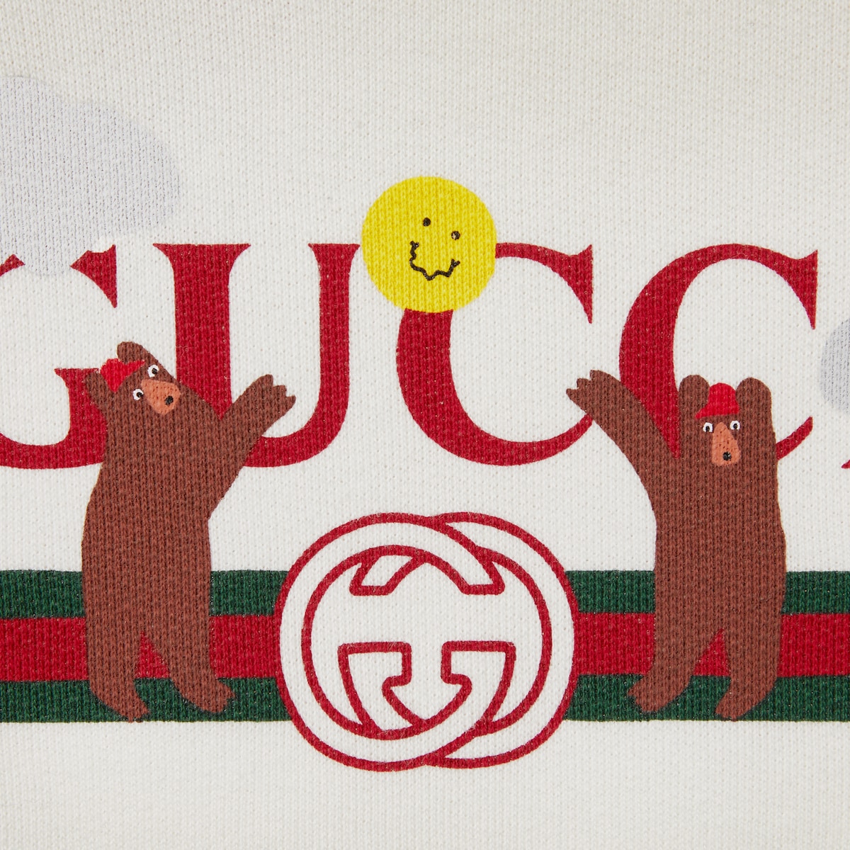 ベビー〕プリント コットン スウェットシャツ ・ホワイト | GUCCI公式