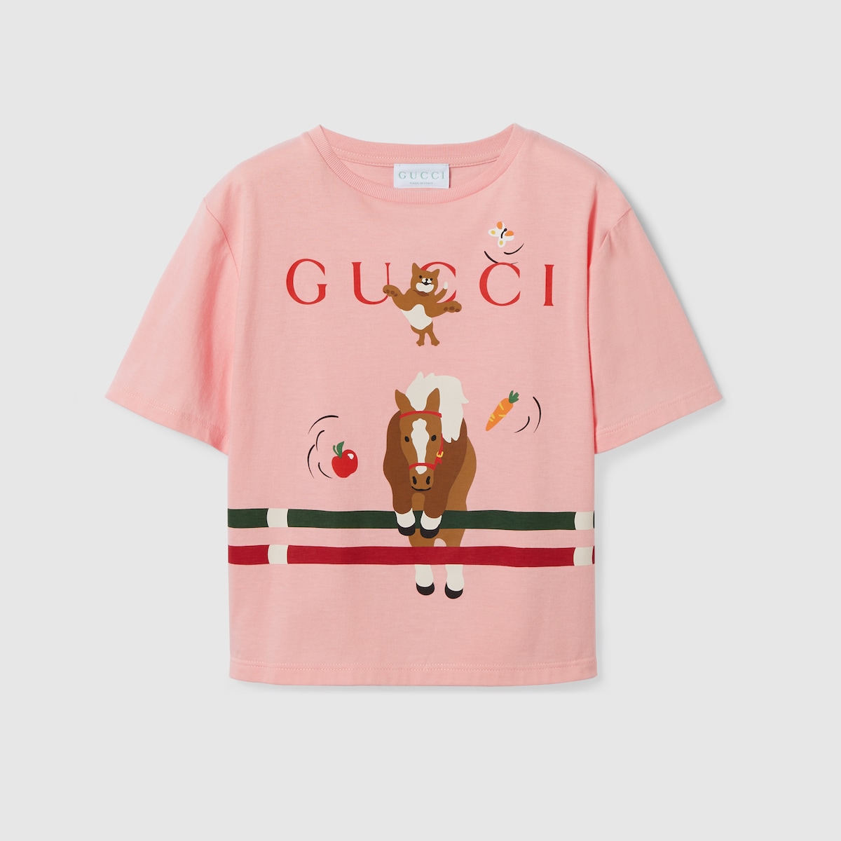 チルドレンズ〕プリント コットン Tシャツ ・ライトピンク | GUCCI公式