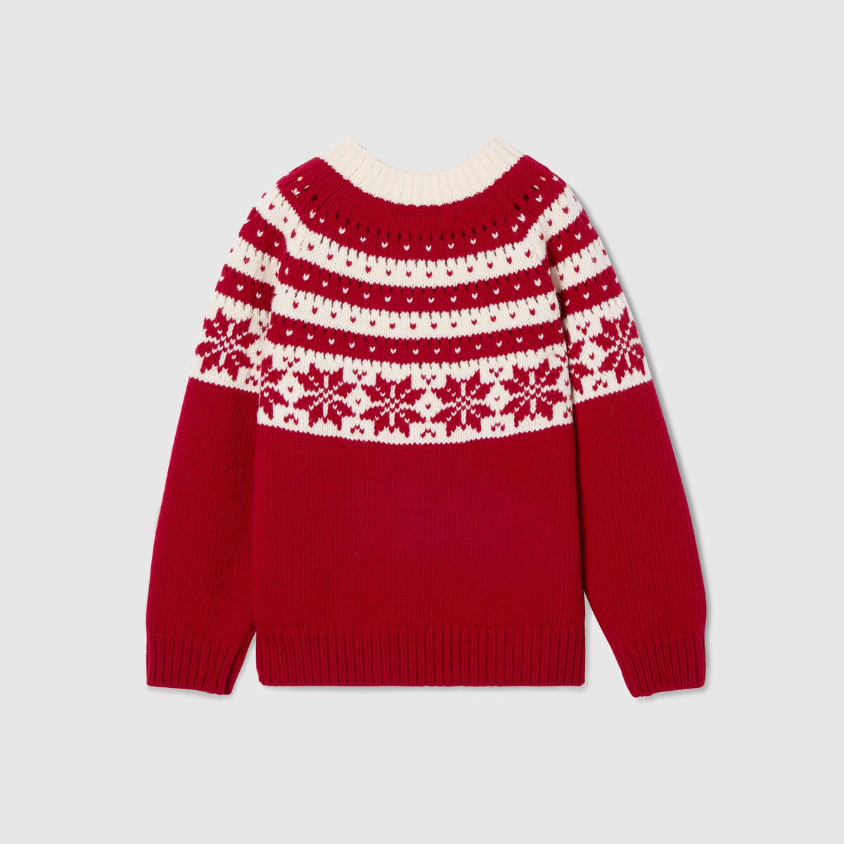 Children's wool sweater in red - thumbnail 7