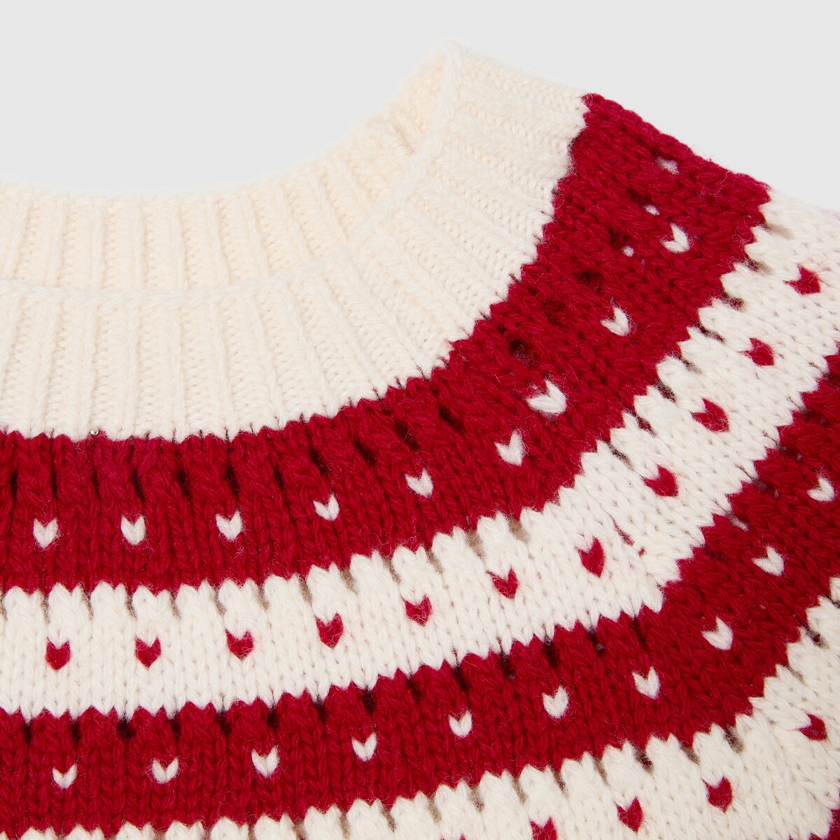 Children's wool sweater in red - thumbnail 4