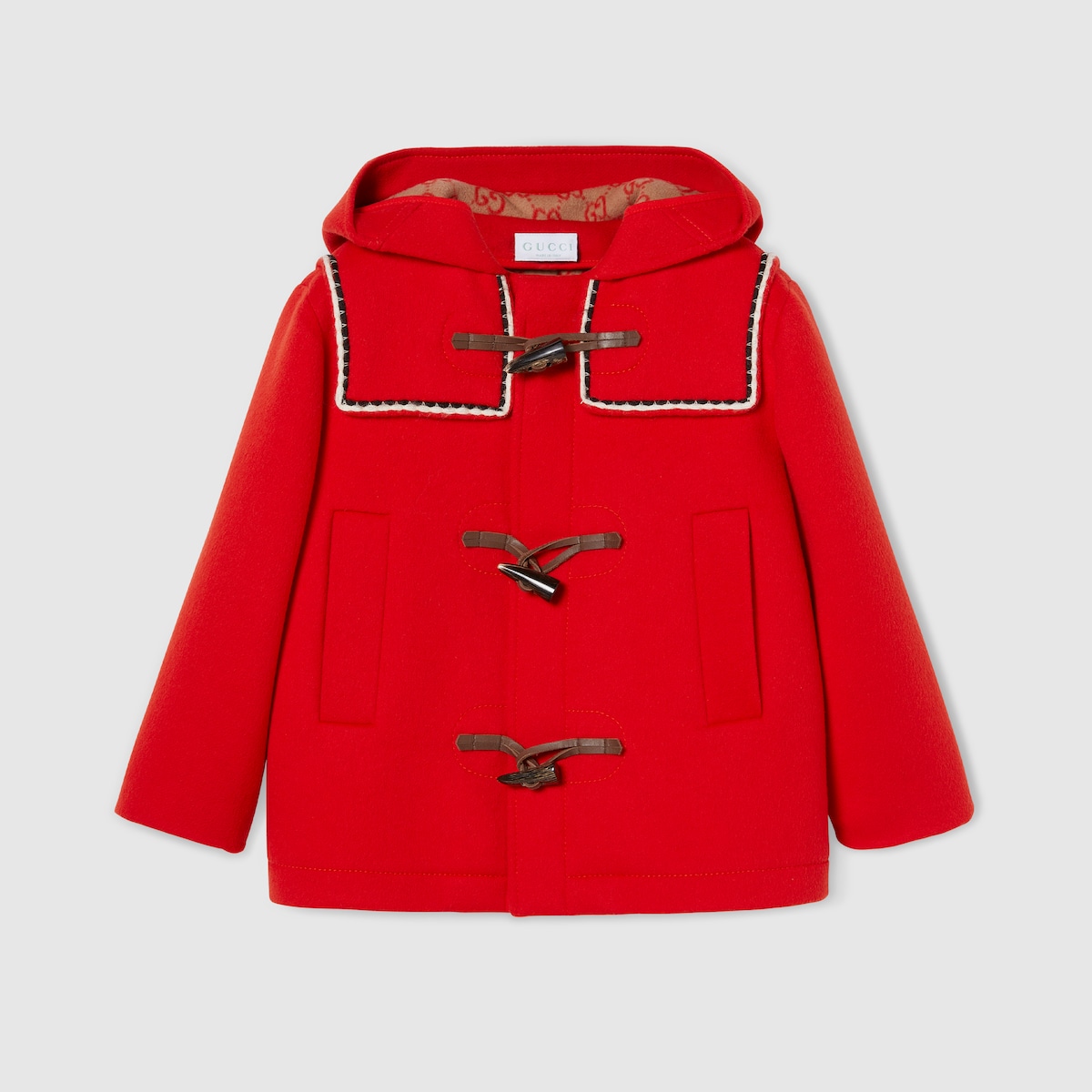 最終価格　美品　グッチ　チルドレン12 コート チルドレンズ〕ダブル ウール コート ・レッド | GUCCI公式