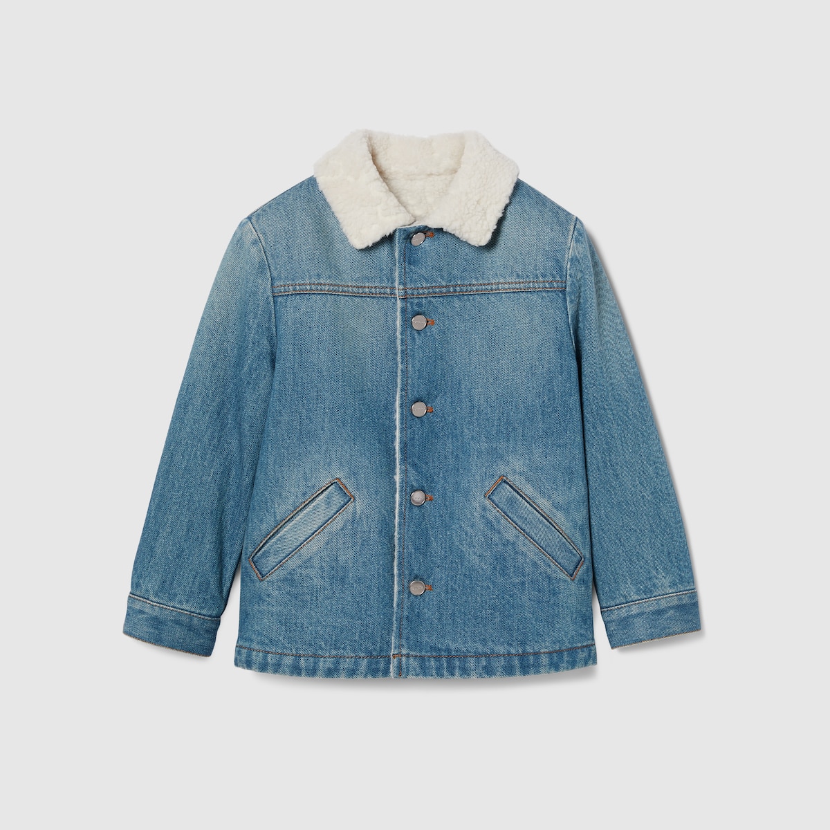 Children's denim jacket in blue - thumbnail 3