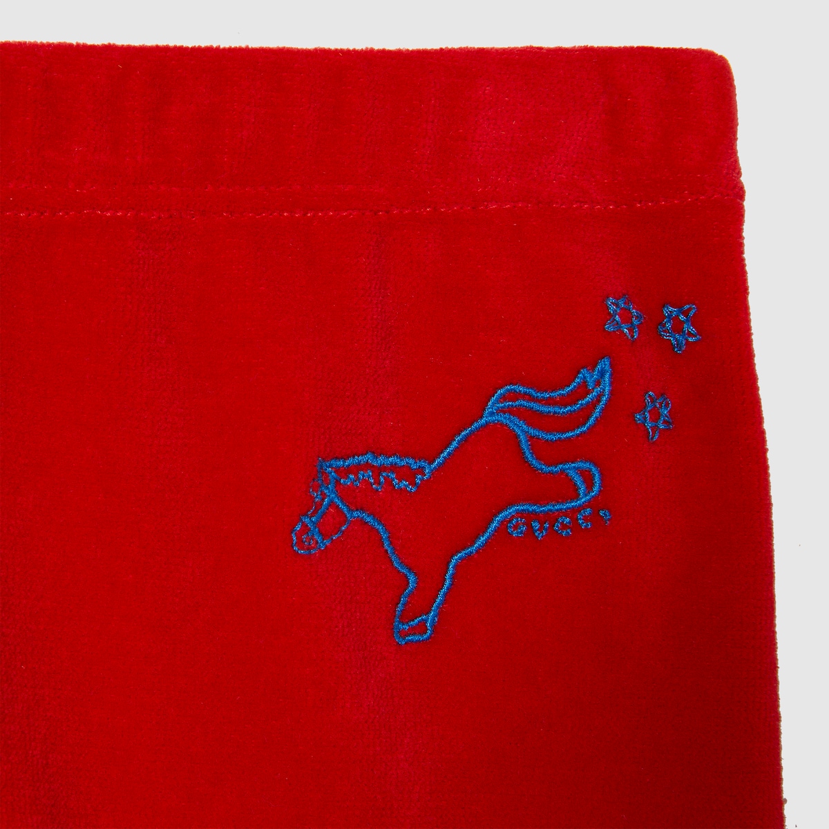 Baby chenille jogging pants in red
