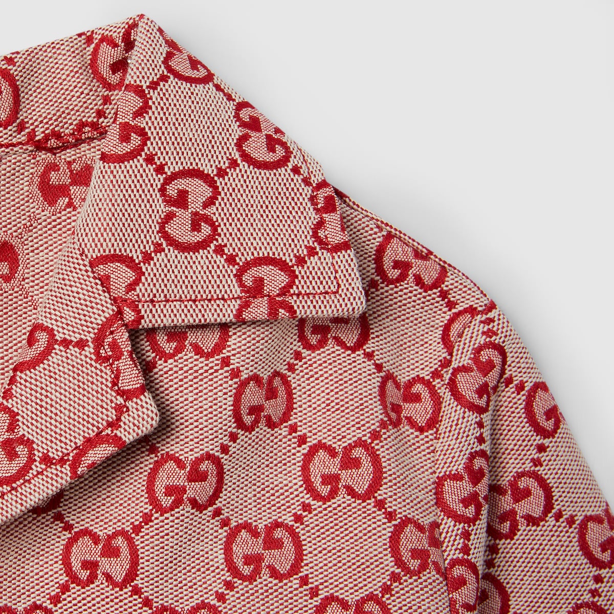 Baby GG canvas jacket in red