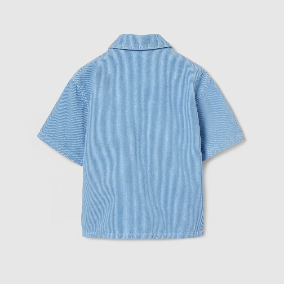 Children's velvet corduroy shirt in light blue - thumbnail 2