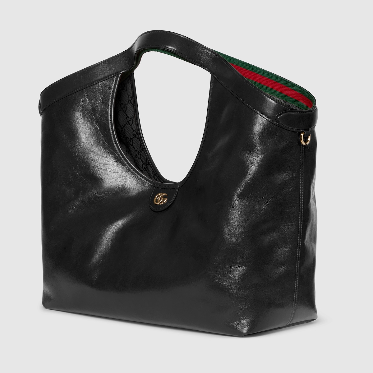 Gucci Giglio系列大号托特包 in 黑色皮革 | GUCCI® DE