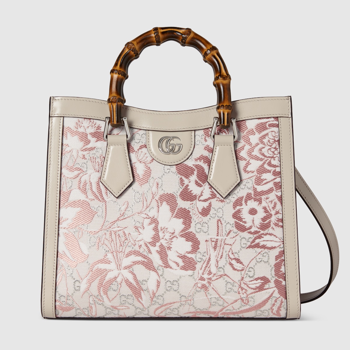 Japan Exclusive Gucci Diana medium tote bag in ivory fabric