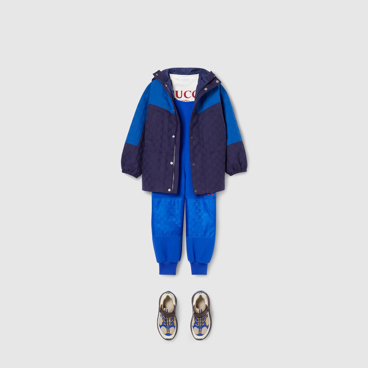 Children's fleece overall in blue
