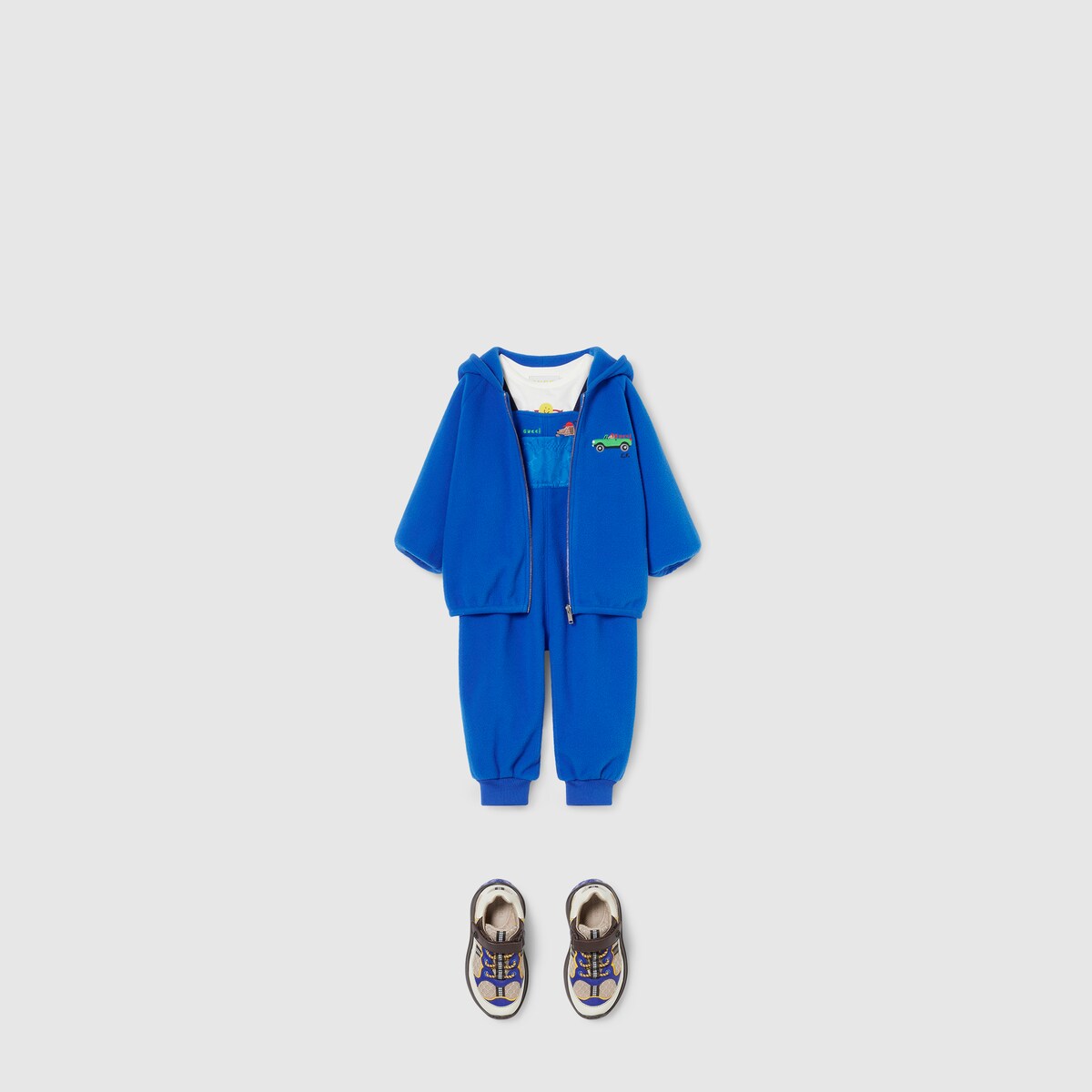 Baby fleece zip jacket in blue