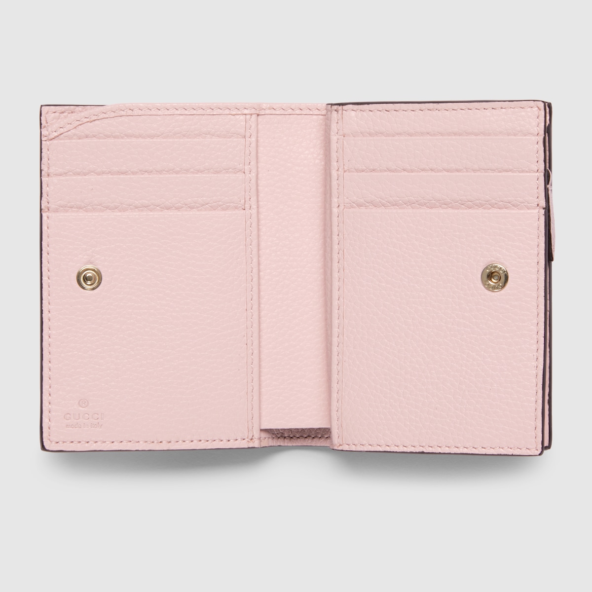 ダブルG バイカラー スモールウォレット ・ピンク レザー | GUCCI公式