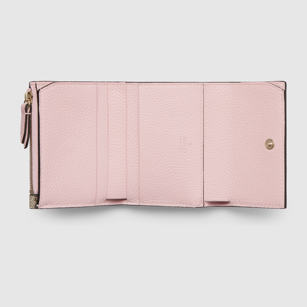Bi-color GG Marmont mini wallet in pink leather - thumbnail 5